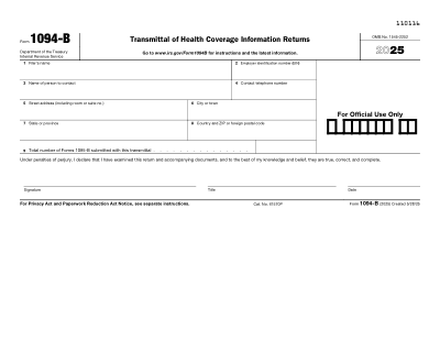 Form 1094-B preview