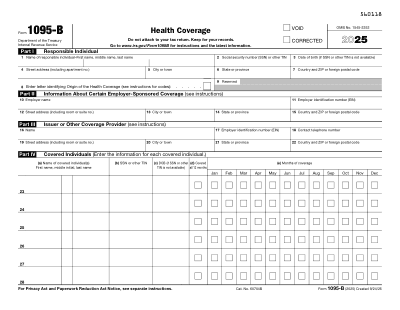 Form 1095-B preview
